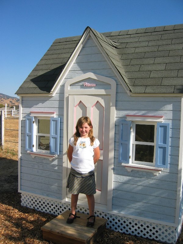 Renee and playhouse